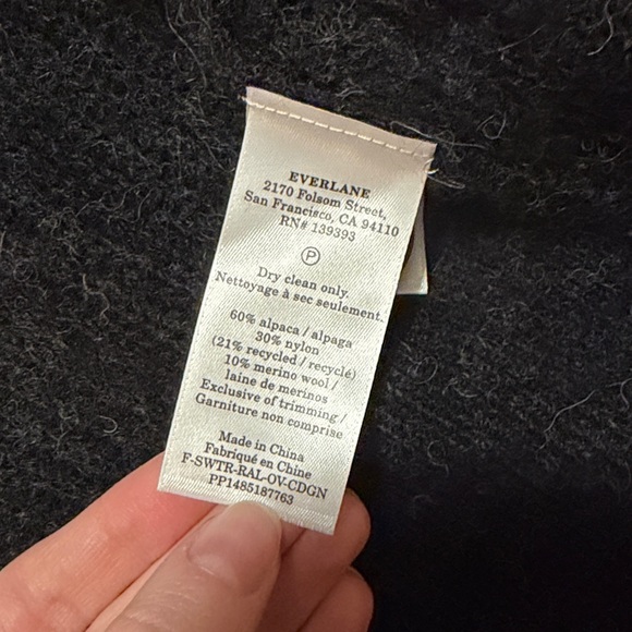 NWT Everlane The Oversized Alpaca Merino Wool Blend Cardigan - Picture 7 of 8